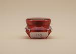 Red Diamond Shape Empty Cosmetic Pots ABS Plastic Cap OEM Design Available