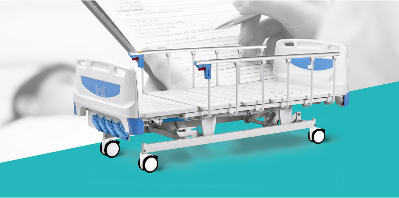 China Wholesale Comfortable Four Cranks Five Functions Manufactures Hospital Bed