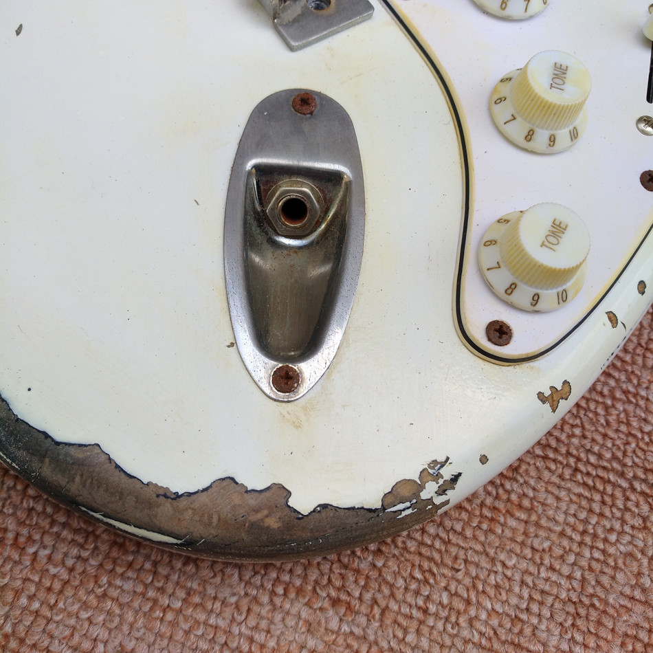 New style high quality relic remains ST electric guitar, handmade ST aged relic electric guitar