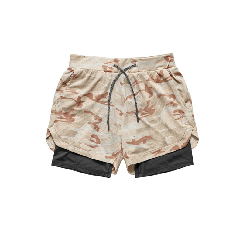 Sweatpants Woven Gym Shorts Men Worsted Breathable M-5XL 2 In 1 Gym Shorts