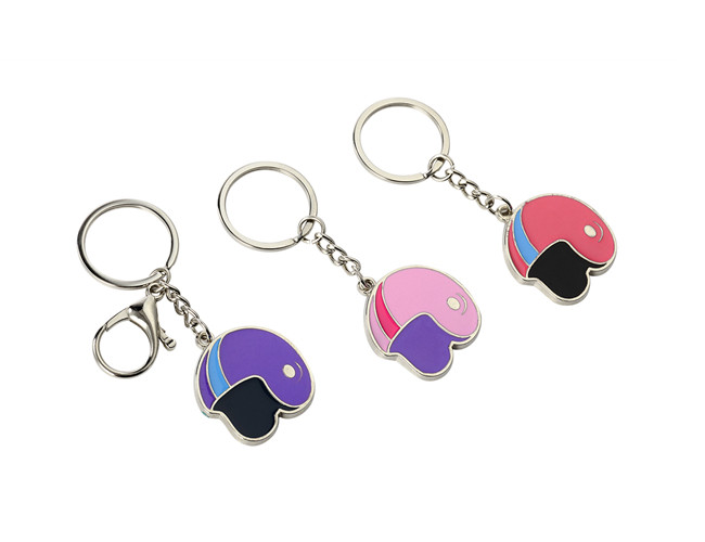 Pantone Enamel Iron Man Helmet Keychain Souvenir Metal Car Keychain
