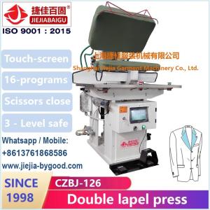 Quality LED PLC Commercial Laundry Press Double Lapel Suit Ironing Press Machine 1.5kw wholesale