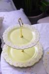 Daisy Underglaze Ceramic Dessert Plates , Faience Ceramic Dinner Set For Salad
