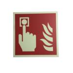 100g Call Point Photoluminescent Fire Signs Glow In The Dark ISO9001 Certificate