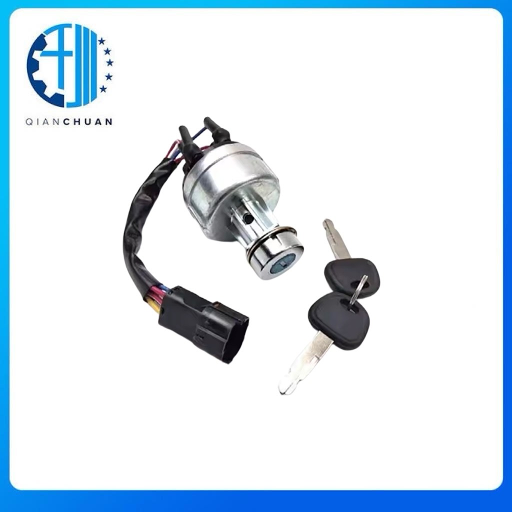 Ignition Starter Switch With Keys A241200001217 for Sany SY135 SY215-8 SY235 SY365 Excavator Parts