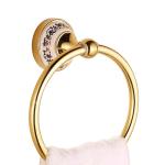 Black Vintage Wall Mounted Towel Ring Holder Round Hang Decor Hardware