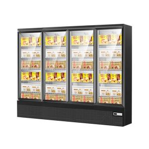 Quality Supermarket Frozen Food Display Case Upright Fan Cooling Ice Cream Freezer wholesale