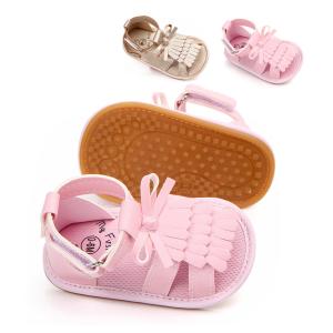 Quality Rubber sole hot summer PU Leather baby slipper baby girl shoes sandals wholesale