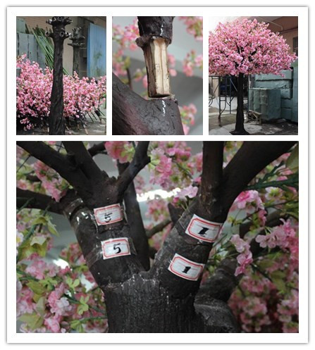 UVG large artificial decorative tree white wedding trees with cherry flower for event planner CHR044