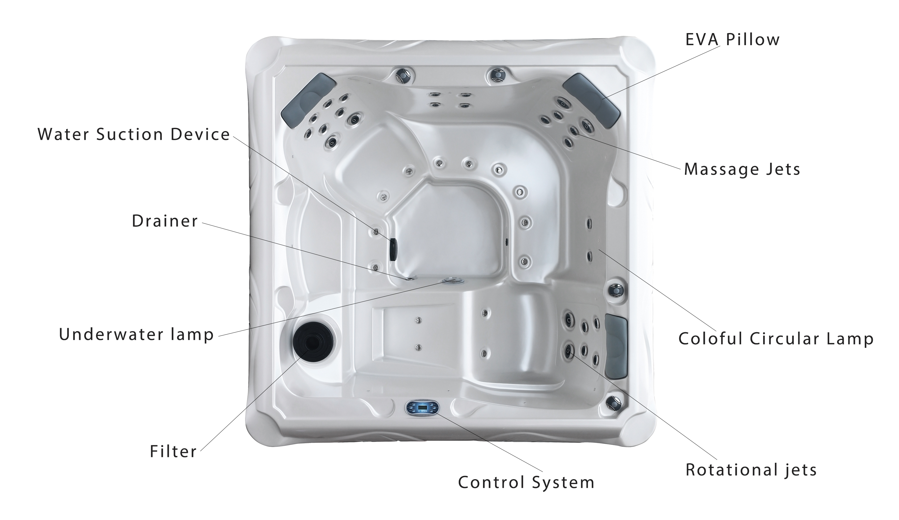 Improve Sleep Relax Muscles Hot Tub With Overflow Fountain Outdoor