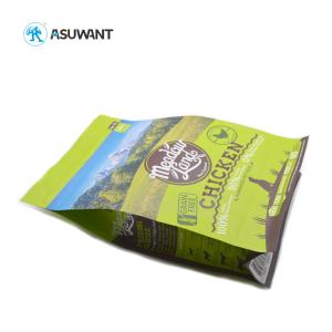 Quality Pet Food Plastic Zipper Flat Bottom Bag For Dog Cat Chicken Bird Rabbit Food wholesale