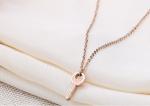 Stainless Steel Key Pendant Rose Gold Necklace Fashion Jewelry Necklace