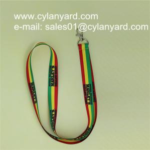 Quality Dye sublimated neck lanyard with metal swivel thumb clip wholesale