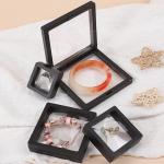 Black Luxury Jewelry Display Cases Plastic Protective Box With PE Film For