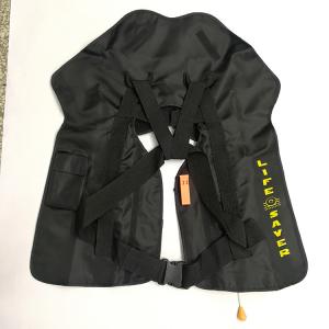 Quality Polyester Material Inflatable Life Vest Black Color -30 - 65℃ 0 . 8Kg wholesale