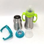 304 Stainless Steel Baby Feeding Bottles With Silicone Nipples