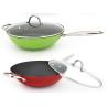 Buy cheap Enamel light cast iron wok from wholesalers