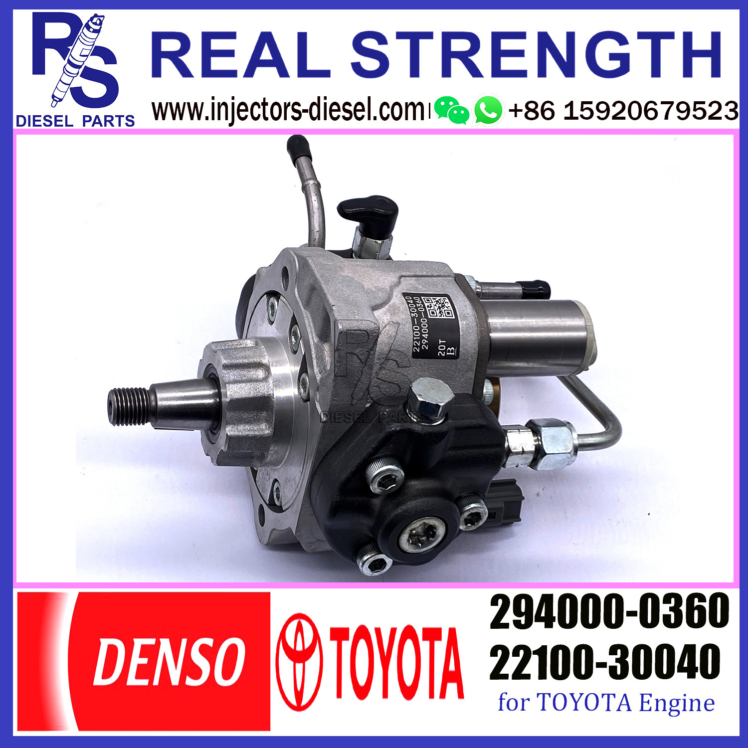 DENSO Common Rail Diesel Pump 294000-0920 294000-0350 294000-0360 22100-30040 for Toyota 1kd-Ftv/2kd-Ftv D-4D Hilux