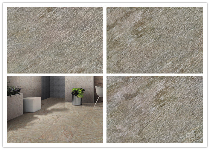 Grey Color Marble Look Ceramic Floor Tile Anti Bacterial 10 Mm Thickness