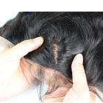 Peruvian 13x4 Lace Closure , Loose Wave Frontal Closure Natural #1b Color