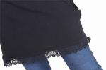 Stockpapa Navy Ladies Dress Clothing Navy Short Sleeve Dress With Lace Motifs
