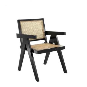 Quality Simple Nordic wood rattan dining chair Korean sitting room balcony lounge chair coffee shop negotiation chair wholesale