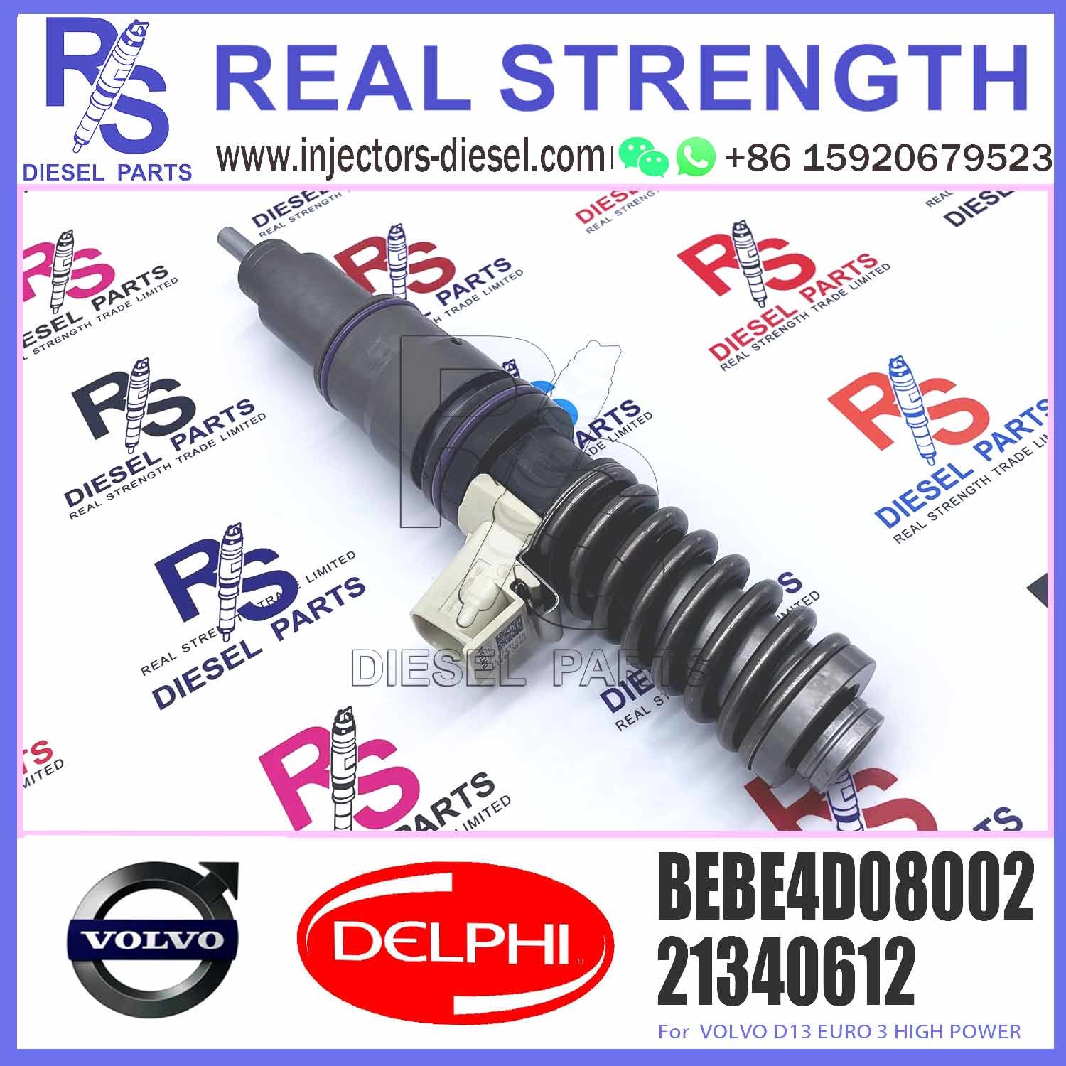 D13 Engine 4 pins Diesel Fuel Injector BEBE4D08002 For V-O-L-V Truck 20584346 85000498