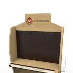 Vitamin Timber Display Stand Wooden Retail Shelving With Casters