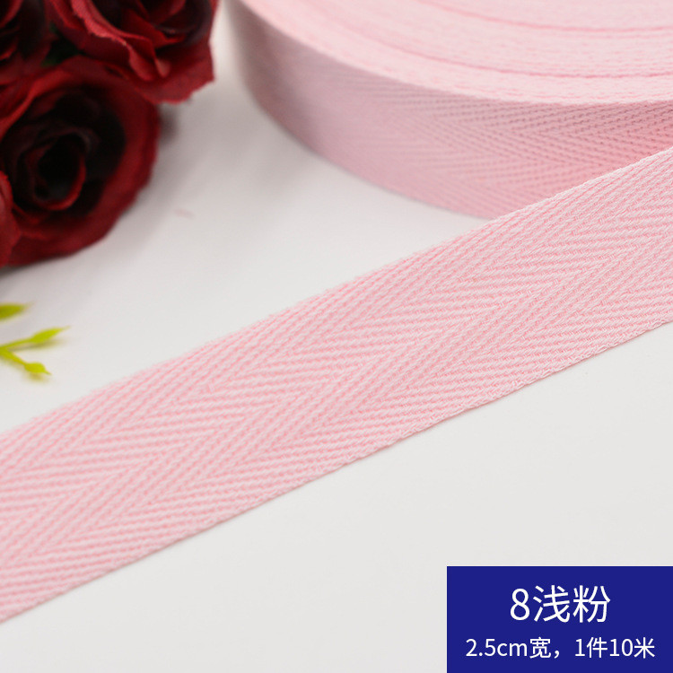 Herribone Design Cotton Ribbon Purple Orange Cotton Twill Tape