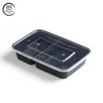 Disposable 2 Compartment Lunch Box Ideal for Rice & Vegetables, Perfect for Fast