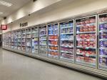 Anti Fog Upright Glass Door Freezer For Meat And Sensitive Food Product