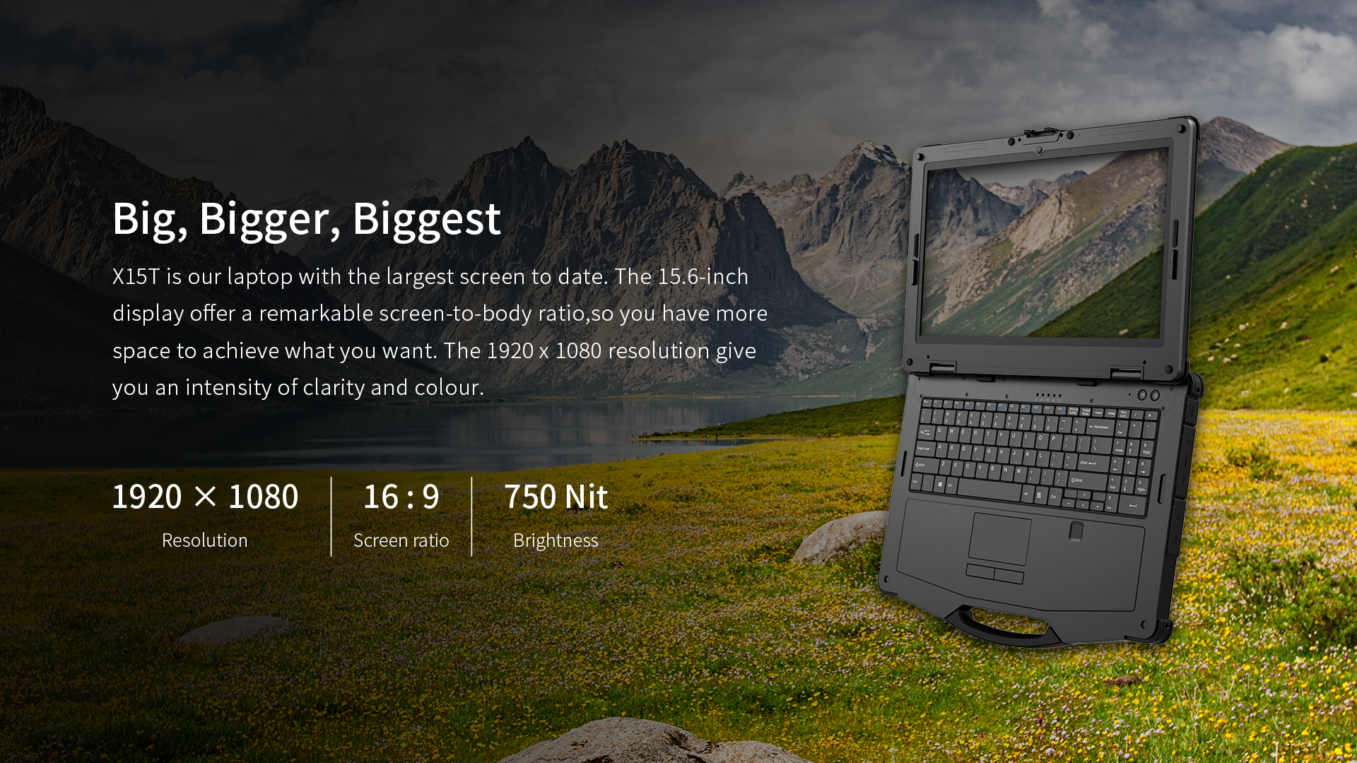 15.6" Durable Rugged Laptop with I5/I7 Quad Core Processor and 5G Fingerprint Technology