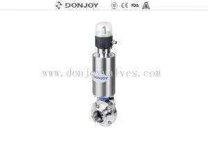 Quality Stainless steel 304 / 316 pneumatic sanitary butterfly valves with positioner and actuator wholesale