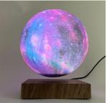 promotion magnetic levitation starry moon lamp ,colorful change floating moon