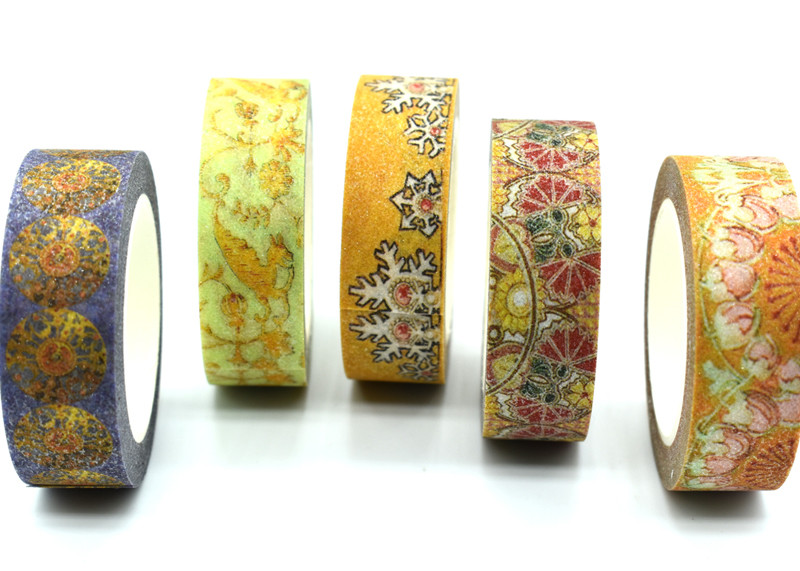 Japanese Masking Tape Custom Printed CMYK Color Glitter Washi Tape
