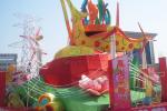 Outdoor Giant Chinese Lantern Sun Proof Fabric Made For Square Decoration