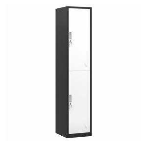 Quality Vertical 2 Doors Steel Clothes Wardrobe Metal Bedroom Storage Locker wholesale