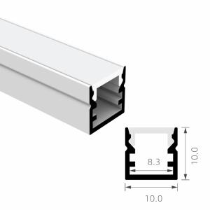 Quality PC Sandblasting LED Strip Aluminium Profile T8 Frosted 10×10mm wholesale