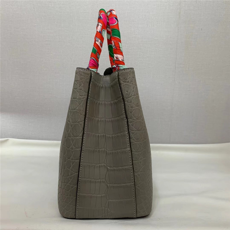 Authentic Crocodile Belly Skin Women Totes Purse Female Handbag Genuine Alligator Leather OL Lady Large Shoulder Bag