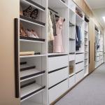 Modern Customized Luxury French Aluminum Frame White PVC Wooden Walk in Closet