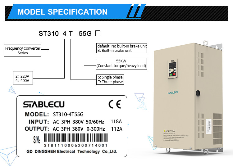 55KW VFD Pump Frequency Inverter V/F Control With IGBT Technology