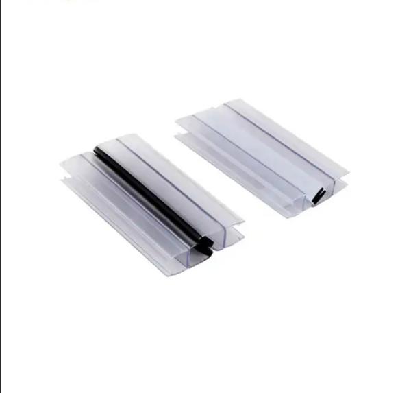 180 Degree Waterproof Rubber Sealing Strip for 3/8" Glass Shower Screen PVC