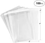 Transparent Self Adhesive Cellophane Treat Bags For Parties / Celebrations