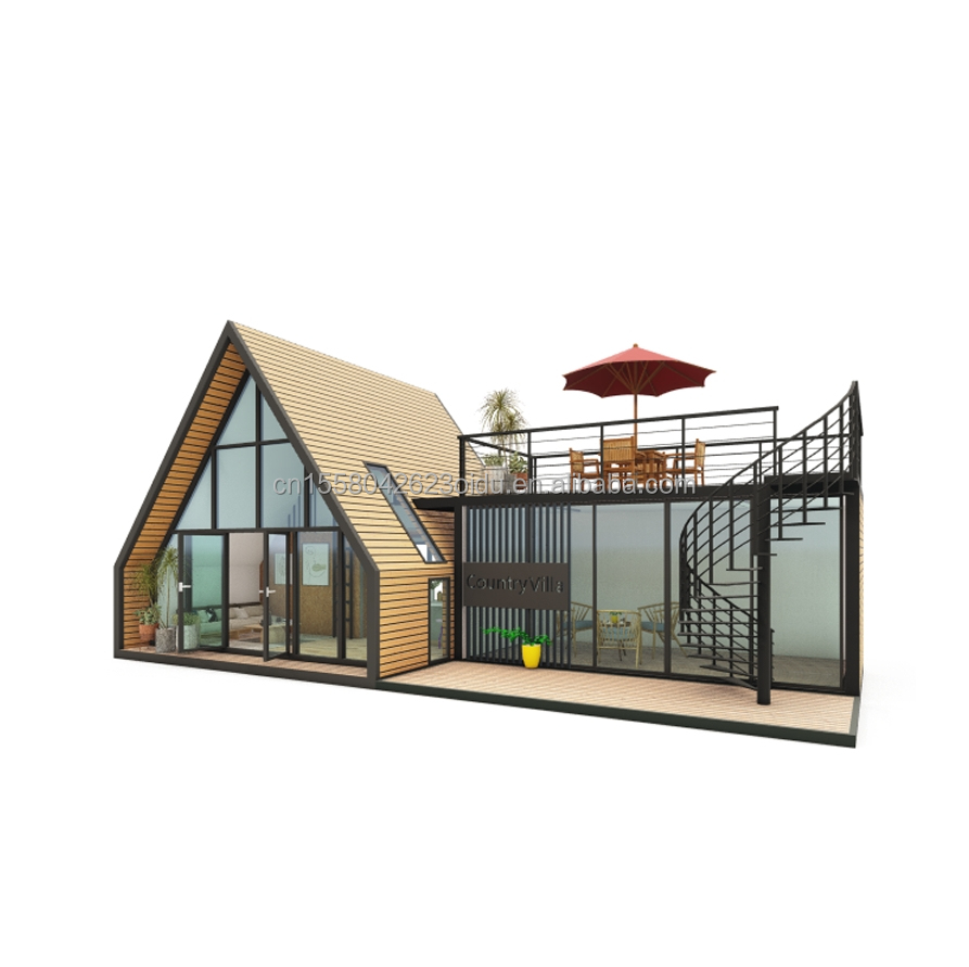Modern Steel Frame Galvanized Steel Bending 180g Tiny Prefab House for Family Vacations or Hotel