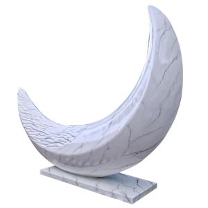 Quality Landscape Ornament Customized Moon Shape Fiberglass Sculpture wholesale