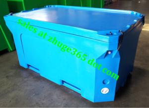 Quality Rotomolded 1500Liter Blue Insulated Fish Container Seafood Processing Insulated Container wholesale