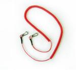 Fishing rod red color coiled leashes/paddle tether to protect fishing tools anti