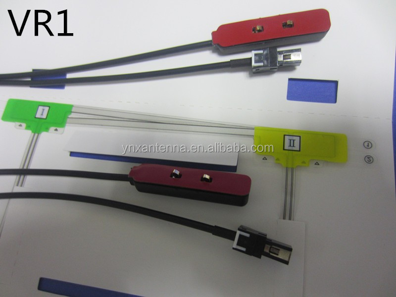 VHF/ UHF Digital Car Glass Film Antenna Radio Car Antenna TV Antenna with GT13 GT16 VR1