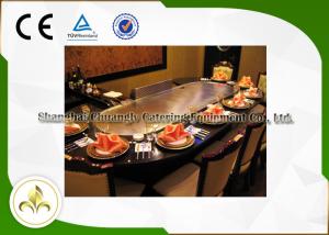 Quality Stainless Steel Indoor Teppanyaki Grill Ten Seats With Fume Precipitator wholesale