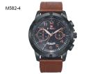 BARIHO Leather Band Men's Quartz Watch Chronograph Date Wristwatch M582
